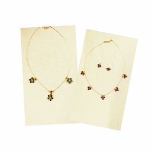 Delicate Flower Necklace & Earring Set combo