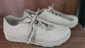 Light Grey Lace-Up Sneakers