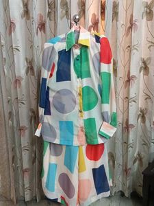 Colorful Geometric Print Co-ord Set