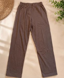 Comfortable Women's Grey Cotton Pants