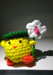 Handmade Crochet Toy with it's Flower