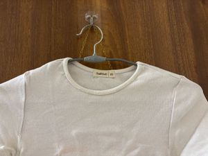 Cute Ribbed Cropped T-Shirt