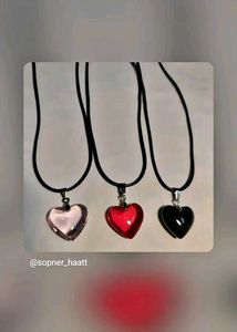 Black Heart Pendant Necklace