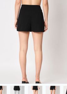 Black Mini Skirt with Slit