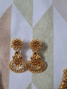 Gold Plated Floral Necklace set