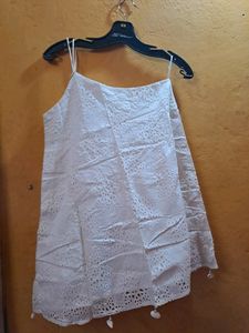 White Eyelet Tank Top