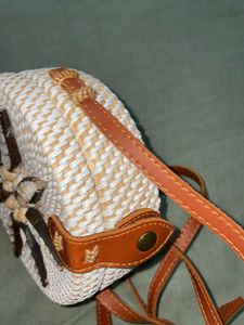 Woven Round Crossbody Bag