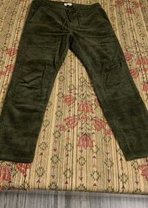 Olive Green Corduroy Joggers