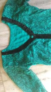 Beutiful Peacock Green Kurta/Kurti