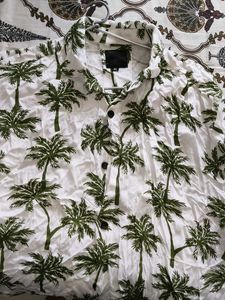 Palm Tree Print Casual Shirt