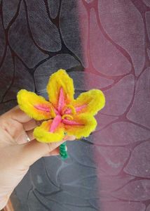 Handmade Yellow Flower Rapunzel keychain