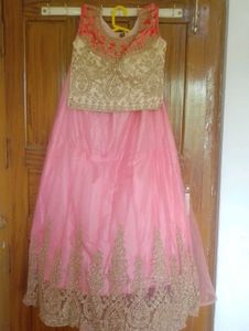 Beautiful Pink &amp; Gold Lehenga Choli