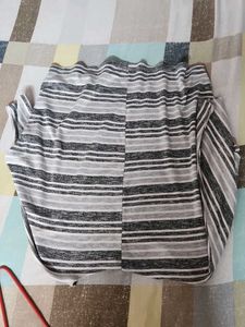 Striped Gray Tunic Top