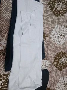 Men's Black 2Pants &amp; 1White Shirt Combo