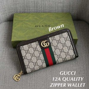 GUCCI ZIPPER WALLET GG AROUND WITH BOX