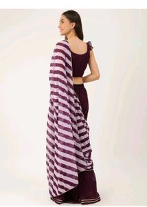 Elegant Purple Tiered Lehenga Choli Set