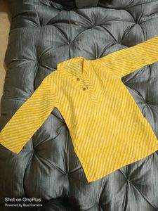 Yellow Striped Kurta