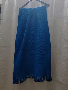 Blue Crochet Scarf