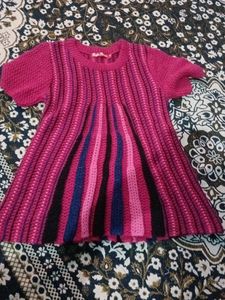 Chic Pink Striped Knit Top