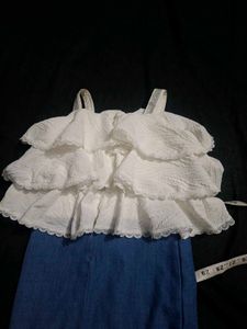 Cute Blue Skirt Set for Girls