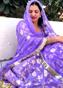 Pure Chiffon Rajputi Poshak 💜 New/Unused
