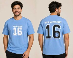 Men's Blue "Bold Moves Only 16" T-Shirt