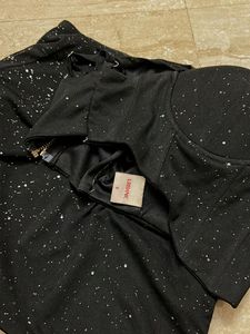 Sparkly Black Corset Bra