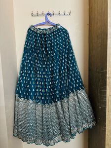 clearance Elegant Teal mirror work all over