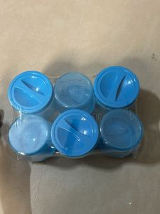 Blue Plastic Food Container Set