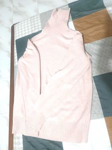 Soft Pink Turtleneck Sweater