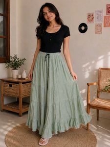 Pastel Green Maxi Skirt