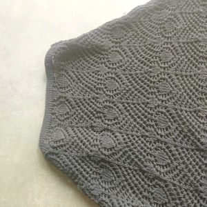 Stylish Dark Grey Knitted Top