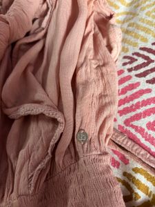Ruffled Peach Blouse