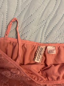 Pink Lace Off Shoulder Top H&amp;M