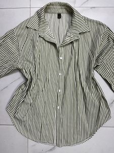 Striped Button-Up Shirt