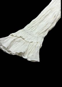 White Ruffled Neckline Top
