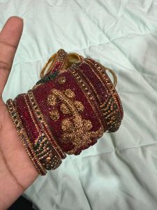 Exquisite Embellished Bangles Set