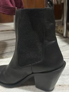 Mango Black Heeled Ankle Boots