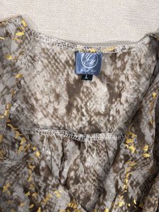 Sheer Snake Print Tunic Top