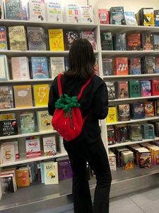 Strawberry Crochet Crossbody Bag