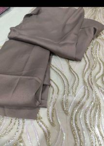 Elegant Brown Kurta Set with Sequins
