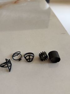 Black Ring Set - Edgy Designs