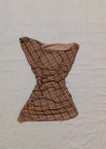 Chic Plaid Ruched top