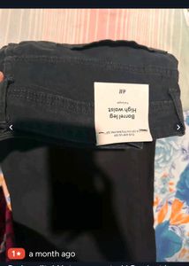 H&amp;M wide leg barrel jeans