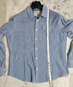 Guess Vintage Blue Striped Button-Up Shirt