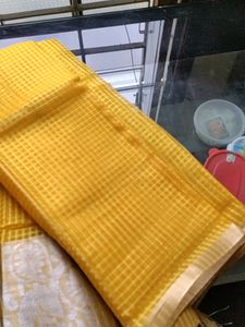 Beautiful Yellow Organza Saree🟡💛🟡💛