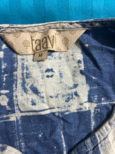 Blue &amp; White Block Print Dress