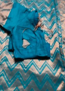 Elegant Blue Silk Saree with Blouse