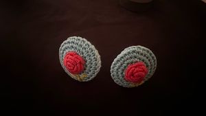 Handmade Crochet clip on earrings