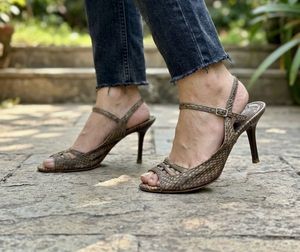 Stylish Snake Print Stiletto Heels